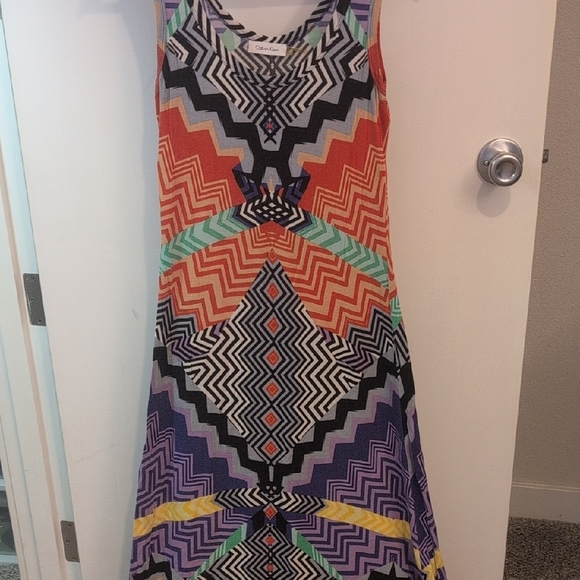 Calvin Klein Zigzag Patterned Mini Dress - Picture 4 of 6